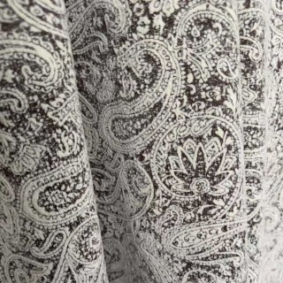 Mitternachtspäon Dunkelbraune florale Chenille-Vorhänge 5