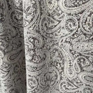 Mitternachtspäon Dunkelbraune florale Chenille-Vorhänge 6