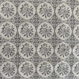 Rose Medallion Schwarz und Weiß Blumensamtdurchblick Vorhang 8