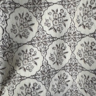 Rose Medallion Schwarz und Weiß Blumensamtdurchblick Vorhang 7