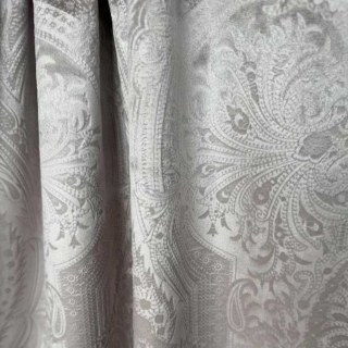 Royal Mirage Cream Taupe Damast Samt Vorhang 4