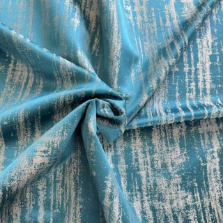 Rustikale Rainfall Abstrakte Strukturierte Glitzernde Teal Vorhänge 7