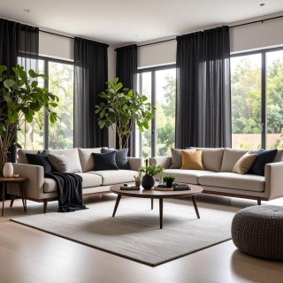 Smarties Schwarz Weicher Schimmernder Voile Vorhang