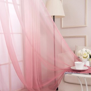 Candy Land Ombre Pink Voile Curtain