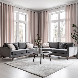 Doppelter Plüsch Pfirsichrosa Chenille Verdunkelungsvorhang 3