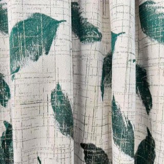 Plume & Pattern Abstrakter Grüner Feder-Vorhang 6