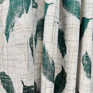 Plume & Pattern Abstrakter Grüner Feder-Vorhang 5