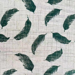 Plume & Pattern Abstrakter Grüner Feder-Vorhang 8