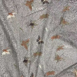 Winged Whisper bestickte Schmetterlingsgraue Mesh-Gardine 8