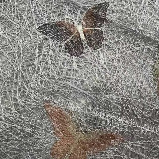 Winged Whisper bestickte Schmetterlingsgraue Mesh-Gardine 5