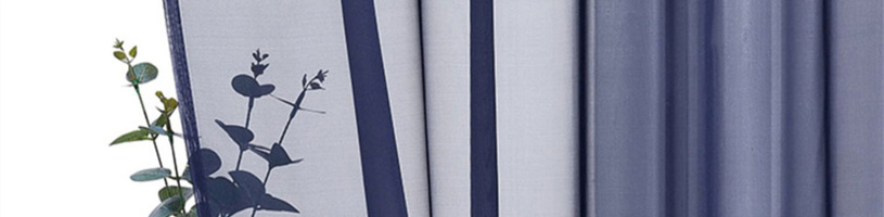 Blau Voile Vorhang