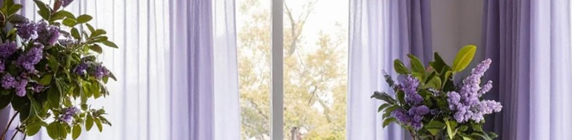 Lila Voile Vorhang