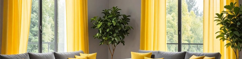 Gelb Voile Vorhang