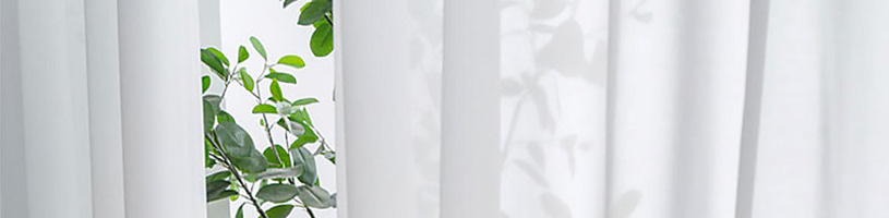 Weiß/Elfenbein Voile Vorhang