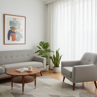 Notting Hill Weißer Luxus Voile Vorhang 3