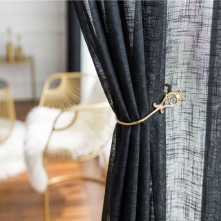 Ein Hauch von Sonnenschein, halbtransparent, schwarzes, schweres Netzgardine 3