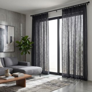 Ein Hauch von Sonnenschein, halbtransparent, schwarzes, schweres Netzgardine