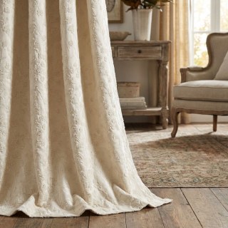 Kirschblüten Creme Blumen Chenille Verdunkelungsvorhang 2