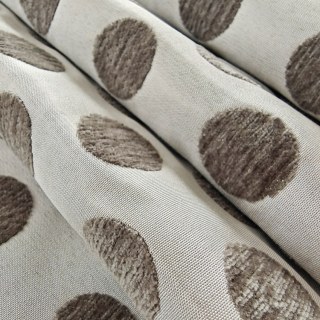 Dottie Delight Mid Century Modern Taupe Grün Gepunkteter Chenille Vorhang 7