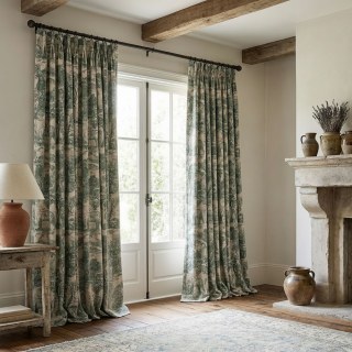 Forstgeschichte Toile de Jouy Bär Leopard Eule Matcha Grün Verdunkelungs- Tierdruck Vorhänge 4