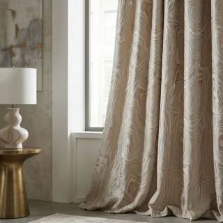 Vergoldeter Marmor Luxus 3D Jacquard Mocha Creme Abstrakter Vorhang 4