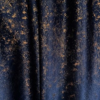 Golden Nebula Luxus Jacquard Dunkelblaue Vorhänge mit Goldglitzer 6