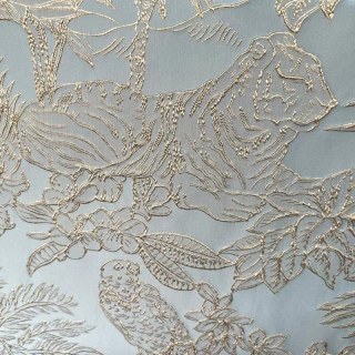 Jungle Jive Leopard und Papagei Eierschalenblau und Gold Verdunklungsvorhänge 7