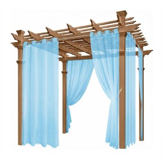 Laguna Outdoor Wasserdichte Aqua Blaue Voile Gardine 3