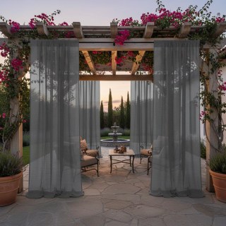 Laguna Outdoor Wasserdichte Dunkelgraue Voile Gardine 2