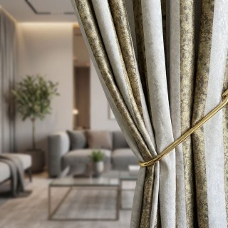 Leopard Lane Gold gestreifte Tierfelloptik Vorhang 3