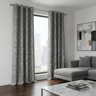 Leopard Spot Jacquard Schwarz-Weiß Tierfellmuster Vorhänge 4