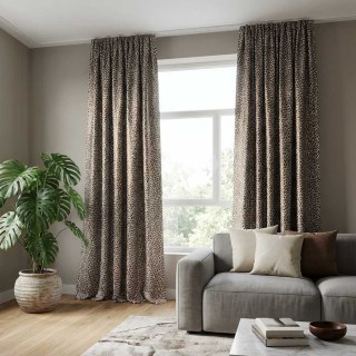 Leopard Spot Luxus Jacquard Gold Braun Tierdruck Vorhänge 3