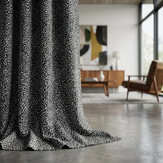 Noir Safari Leopard Spot Schwarz-Weiß Tierdruck Vorhänge 2