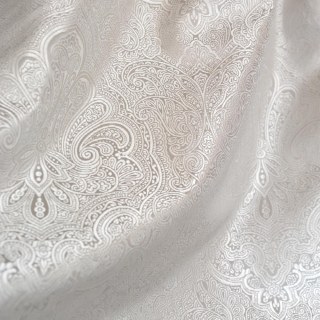 Opulente florale luxuriöse Jacquard graue Damastgardine 4