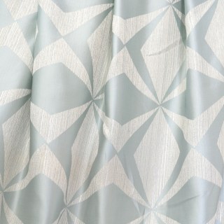 Pinwheel Prism Mid Century Modern Duck Egg Blue Geometrische Vorhänge 6