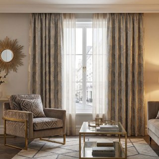 Prism Axis Art Deco Grau und Silber Geometrische Vorhänge 2