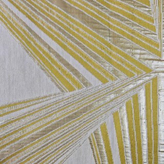 Prism Axis Art Deco Gelb und Goldene Geometrische Vorhänge 7