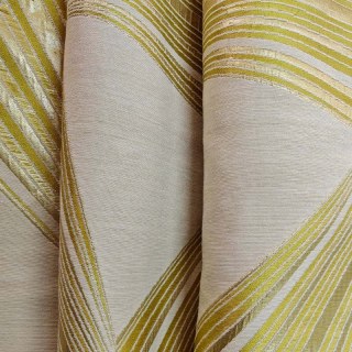 Prism Axis Art Deco Gelb und Goldene Geometrische Vorhänge 5