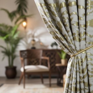 Tiger Stripes Cream and Gold Animal Print Curtain
Tigerstreifen Creme und Gold Animal Print Vorhang 2