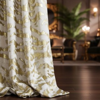 Tiger Stripes Cream and Gold Animal Print Curtain
Tigerstreifen Creme und Gold Animal Print Vorhang