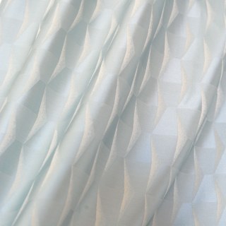 Weiße Kappe Sechseckige Strukturierte Enteneierblaue Geometrische Vorhänge 4