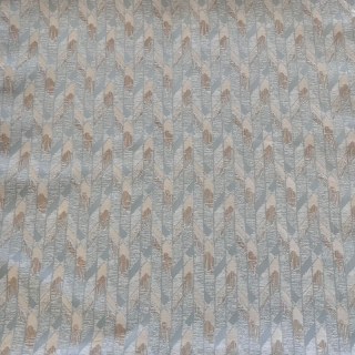Alpine Luxus Jacquard Eisblau Geometrischer Vorhang mit Golddetails 6