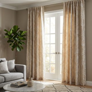 Vergoldeter Marmor Luxus 3D Jacquard Mocha Creme Abstrakter Vorhang 5