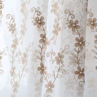 Touch Of Grace Embroidered Beige Flower Voile Curtain
Touch Of Grace bestickte beige Blumenspülencurtain