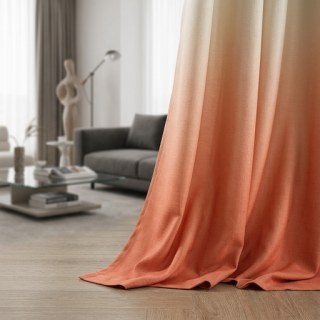 Candy Land Pfirsich Orange Rot Ombre Vorhang 2