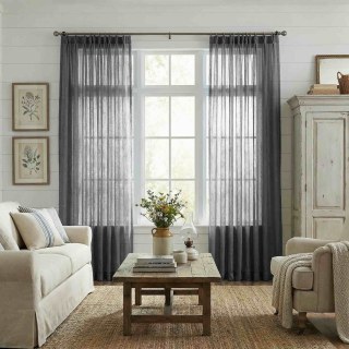 Daytime Textured Weaves Charcoal Light Grey Sheer Voile Curtain
Tageslichtstrukturierte Gewebe Anthrazit Hellgrauer Transparenter Voile Vorhang