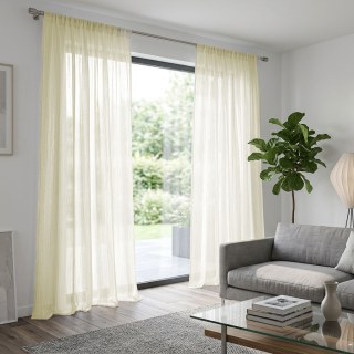 Seidenwasserfall Creme Chiffon Voile Vorhang 2