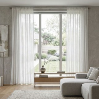 Seidenwasserfall Weißer Chiffon Voile Vorhang 3