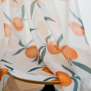 Die fröhlichste Farbe Orange Voile Vorhang 4