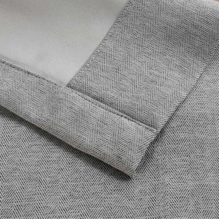 Verdunkelungs-Zickzack-Twill Grau Vorhang 4